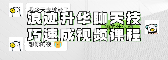 浪迹升华聊天技巧速成视频课程