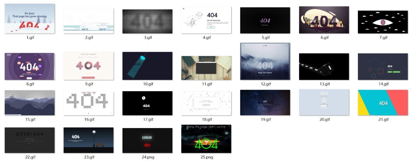 【优选源码】25个带有酷炫动画的创意404错误页面源码