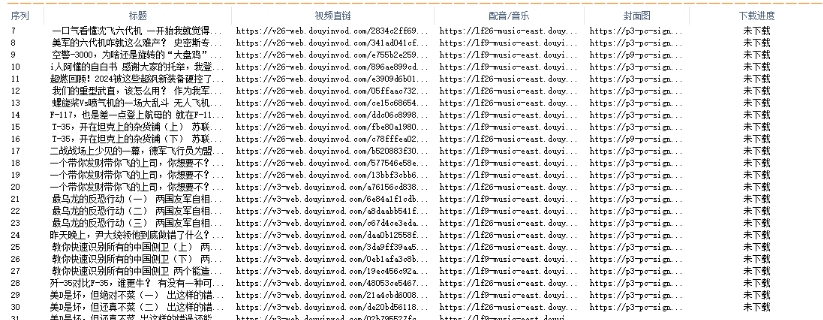 抖音下载作者主页所有视频 无需COOKIES 亲测上千条不频繁 