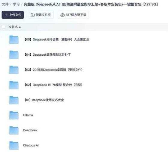 最新完整版Deepseek从入门到精通附最全指令汇总+各版本安装包+一键整合包 